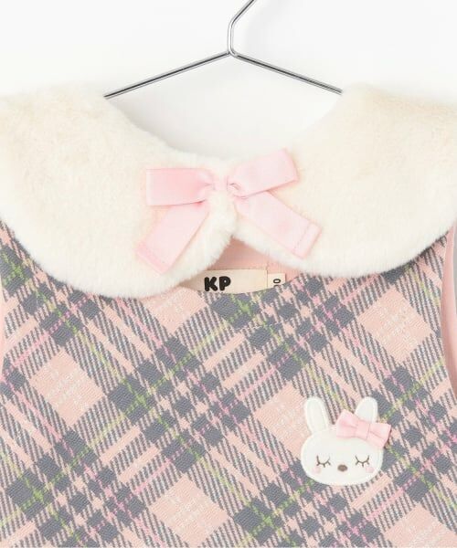 KP / ケーピー その他トップス | Wジャカードチェック ベビーセット 【ティペット付き】 | 詳細3