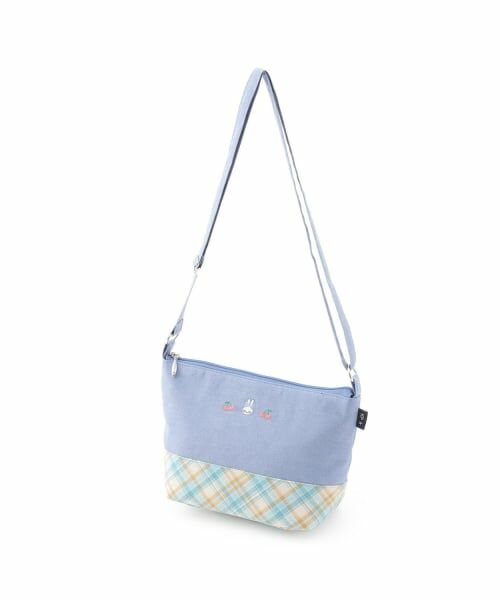 KP / ケーピー ショルダーバッグ | 先染チェック×ダンガリー ショルダーバッグ（サックス）