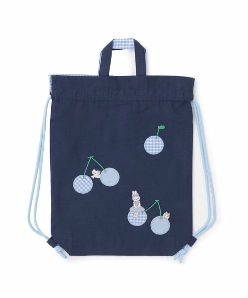 KP / ケーピー ポーチ | 巾着 【裏地付き】（紺）