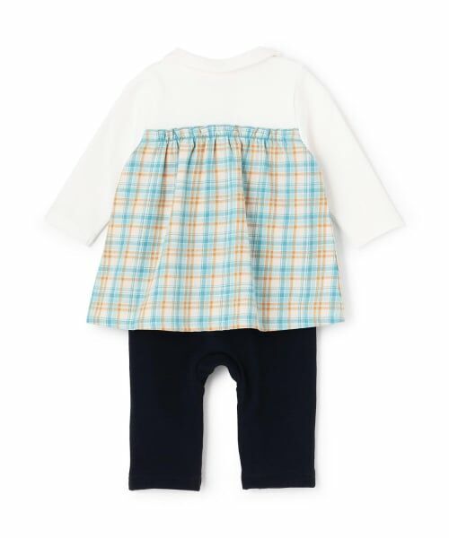 KP / ケーピー ロンパース | 先染チェック レイヤード風カバーオール | 詳細1