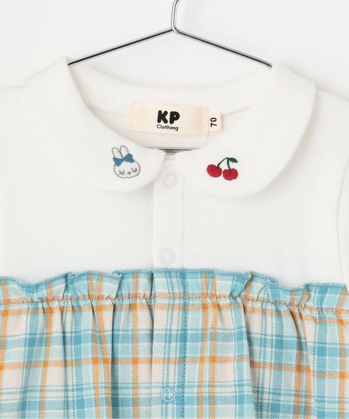 KP / ケーピー ロンパース | 先染チェック レイヤード風カバーオール | 詳細2