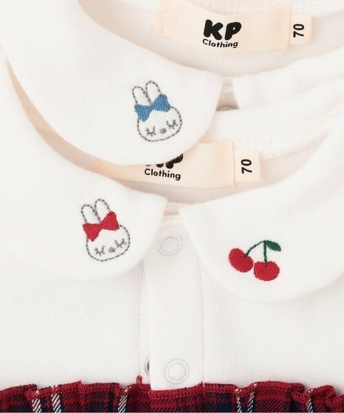 KP / ケーピー ロンパース | 先染チェック レイヤード風カバーオール | 詳細3