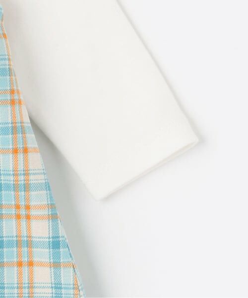 KP / ケーピー ロンパース | 先染チェック レイヤード風カバーオール | 詳細4