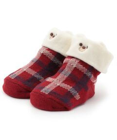 KP / ケーピー ベビー・キッズウエア | クマ耳 チェック BABYソックス