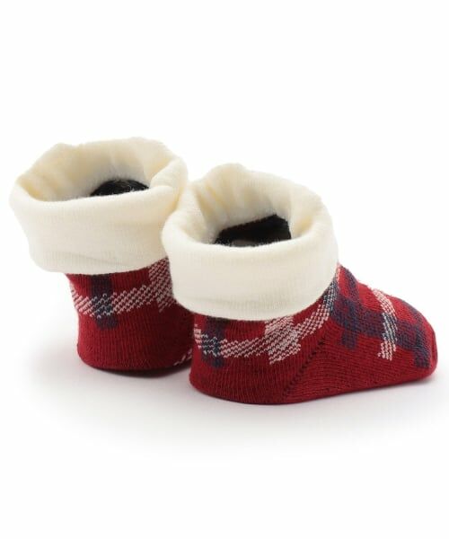 KP / ケーピー ベビー・キッズウエア | クマ耳 チェック BABYソックス | 詳細1