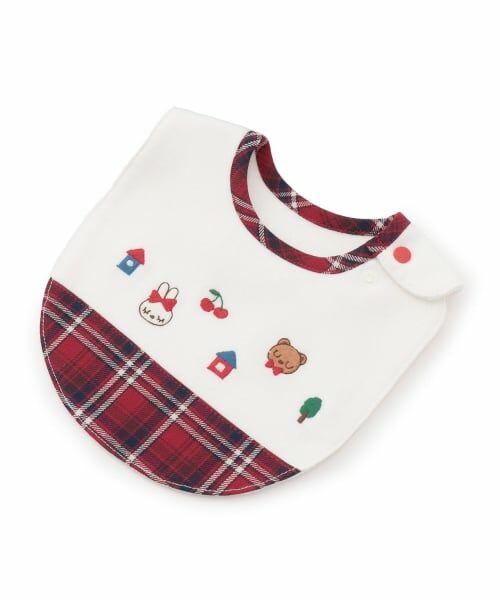 KP / ケーピー スタイ・ビブ | 先染チェック×スムース スタイ（赤）