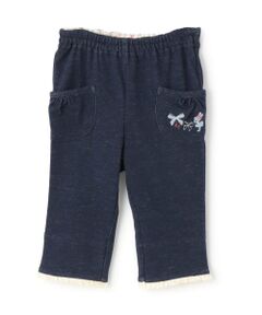 KP / ケーピー その他パンツ | デニム風ニットツイル 裾折り返しパンツ 7分丈