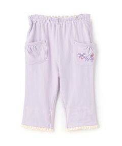 KP / ケーピー その他パンツ | デニム風ニットツイル 裾折り返しパンツ 7分丈