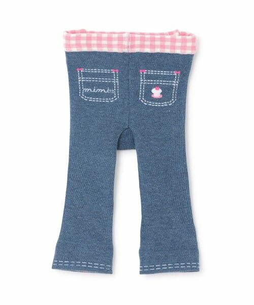 KP / ケーピー レギンス・スパッツ | mimiちゃん編み込み ７分丈スパッツ（ブルー）