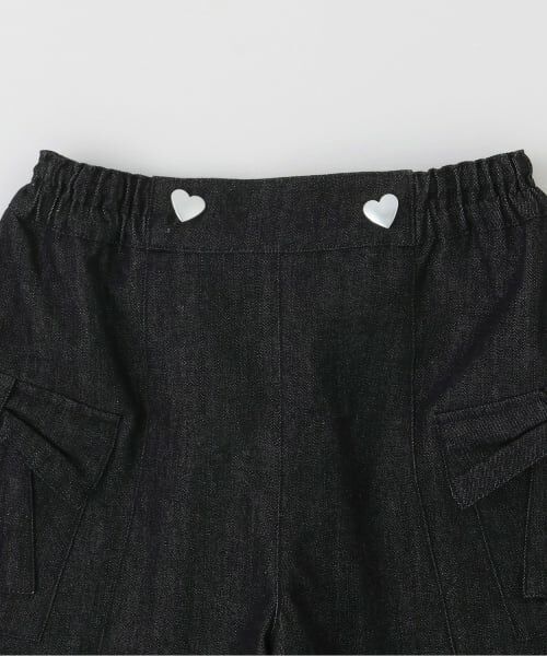 KP / ケーピー ショート・ハーフ・半端丈パンツ | リボンポケット デニム キュロット | 詳細2