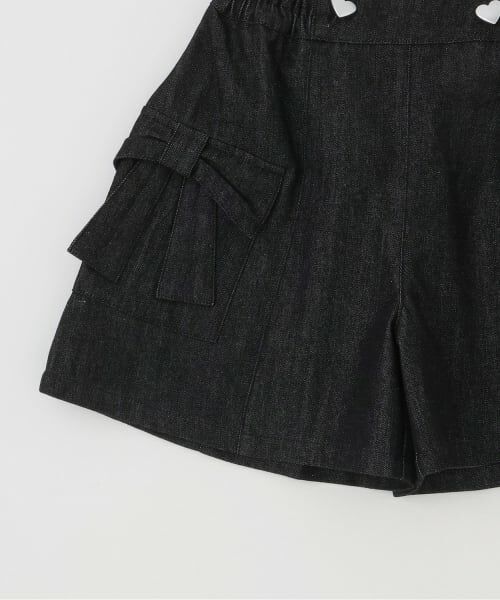 KP / ケーピー ショート・ハーフ・半端丈パンツ | リボンポケット デニム キュロット | 詳細4