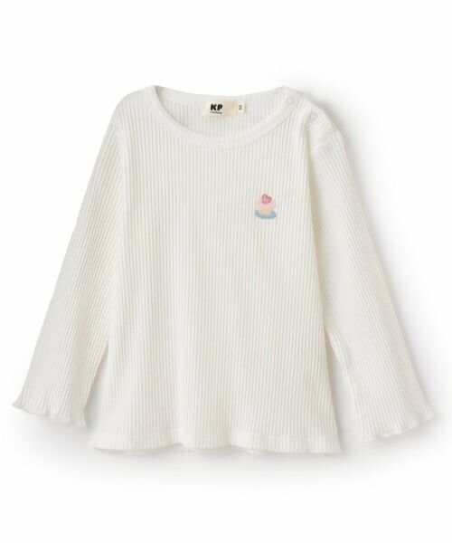 KP / ケーピー Tシャツ | テレコ 長袖Tシャツ（オフ ホワイト）