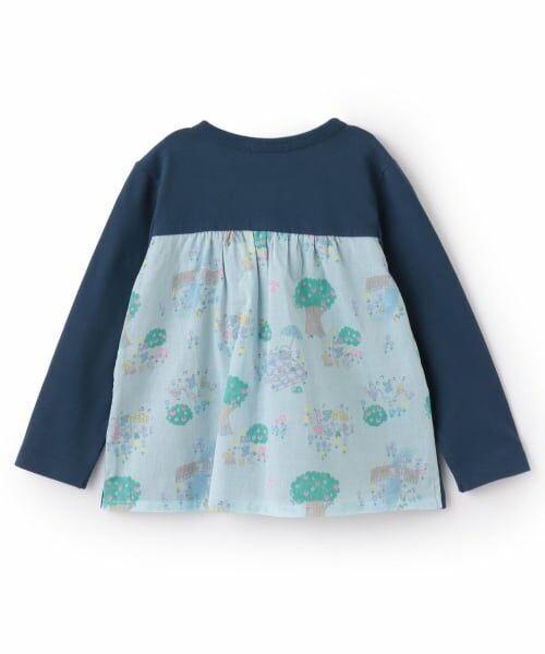 KP / ケーピー Tシャツ | ピクニック柄アップリケ 長袖Tシャツ | 詳細1