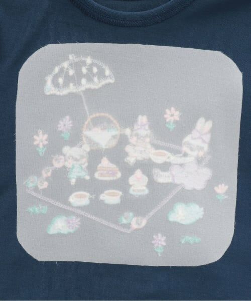 KP / ケーピー Tシャツ | ピクニック柄アップリケ 長袖Tシャツ | 詳細6