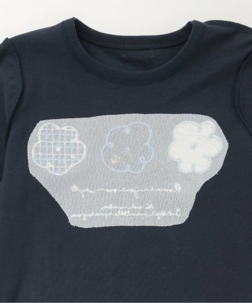 KP / ケーピー Tシャツ | 【Trois Lapins】 フラワーモチーフ アップリケ 長袖Tシャツ | 詳細5