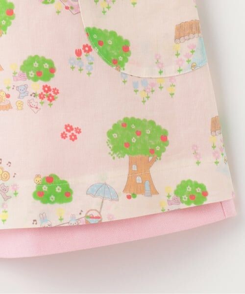 KP / ケーピー ミニ丈・ひざ丈ワンピース | ローン総柄×シャンブレー　リバーシブルジャンパースカート | 詳細9