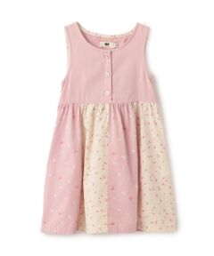 KP / ケーピー ミニ丈・ひざ丈ワンピース | デニム総柄プリント ジャンパースカート