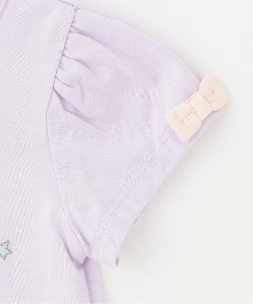 KP / ケーピー ロンパース | mimiちゃん アップリケ刺しゅう ショートオール | 詳細3