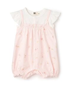 KP / ケーピー ロンパース | 肩フリル レイヤードデザイン ショートオール