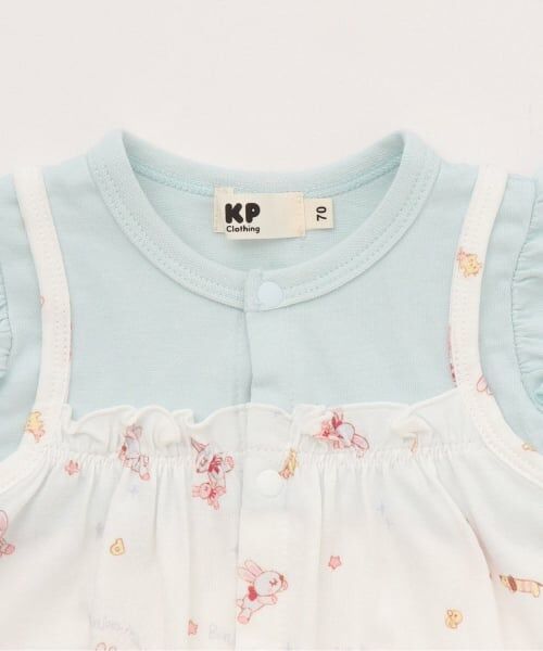 KP / ケーピー ロンパース | 肩フリル レイヤードデザイン ショートオール | 詳細2