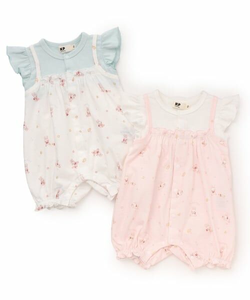 KP / ケーピー ロンパース | 肩フリル レイヤードデザイン ショートオール | 詳細7