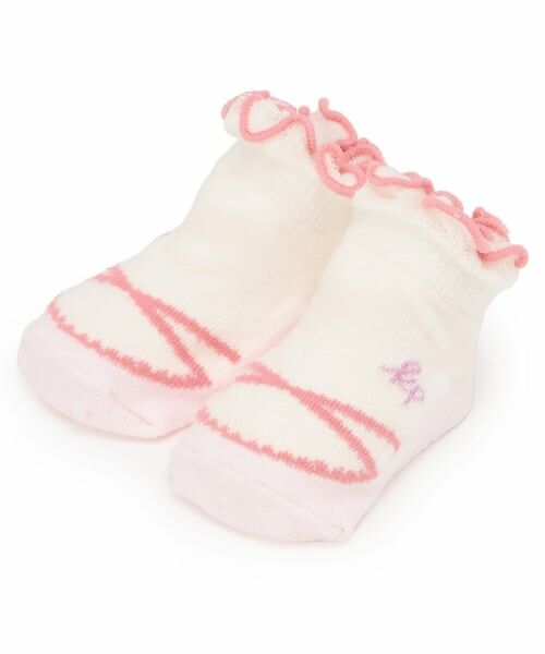 KP / ケーピー ベビー・キッズウエア | シューズ柄 新生児ソックス（ピンク）