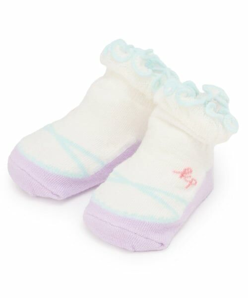 KP / ケーピー ベビー・キッズウエア | シューズ柄 新生児ソックス（ラベンダー）