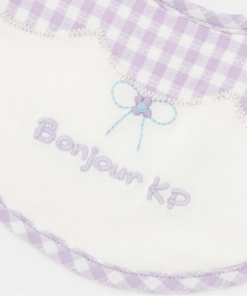 KP / ケーピー スタイ・ビブ | ギンガム スカラップ  スタイ | 詳細2
