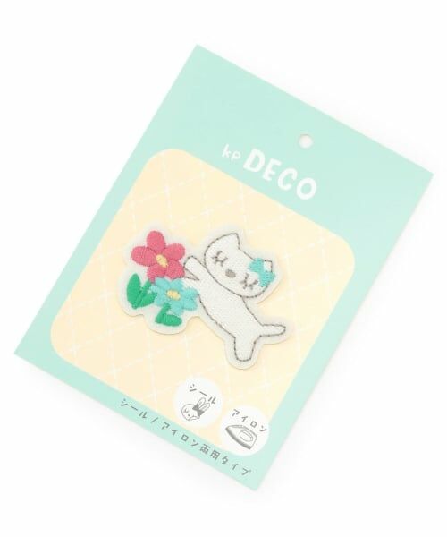 KP / ケーピー その他 | cocoちゃん＆花 ワッペン（オフ ホワイト）
