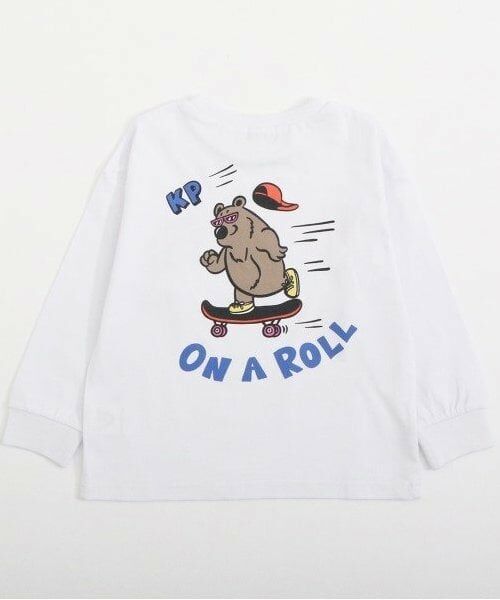 KP / ケーピー Tシャツ | KPBOY くまプリント長袖Ｔシャツ(80～90) | 詳細1