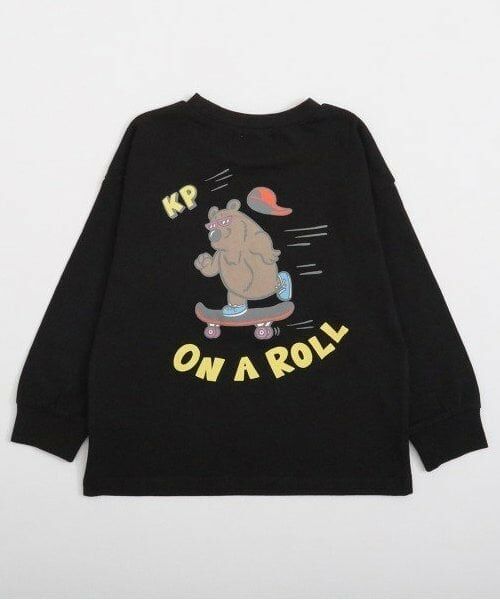 KP / ケーピー Tシャツ | KPBOY くまプリント長袖Ｔシャツ(100～160) | 詳細1