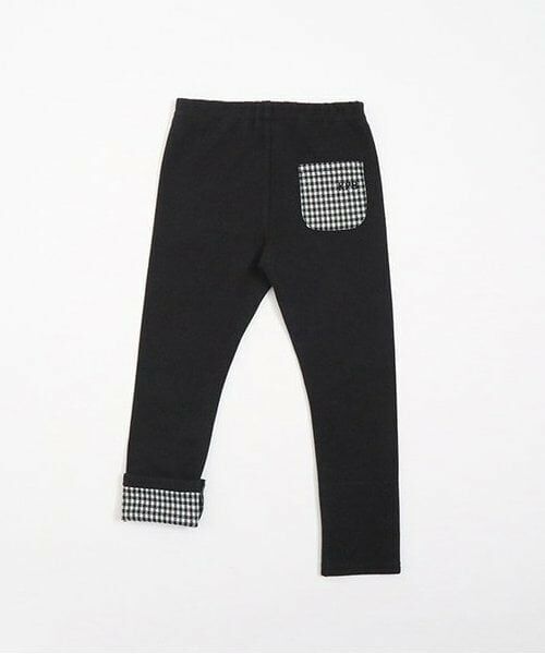 KP / ケーピー その他パンツ | KPBOY(ケーピーボーイ)裾チェック恐竜刺しゅうレギパン(80~130) | 詳細1