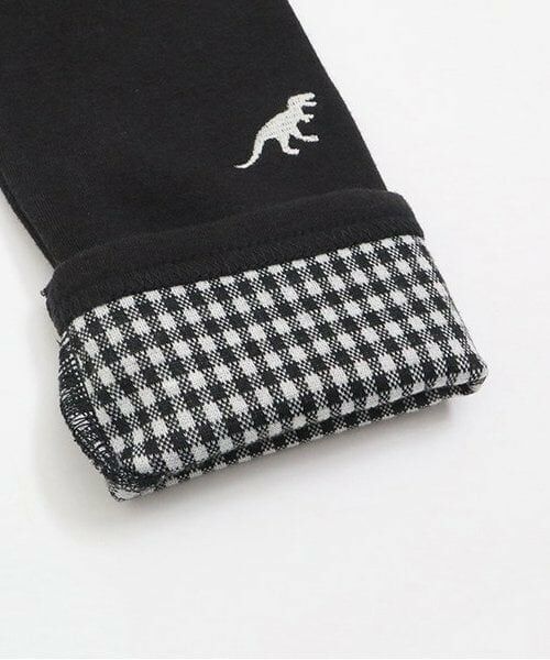 KP / ケーピー その他パンツ | KPBOY(ケーピーボーイ)裾チェック恐竜刺しゅうレギパン(80~130) | 詳細5