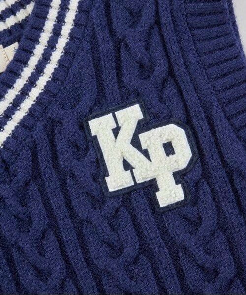 KP / ケーピー ニット・セーター | KPBOY(ケーピーボーイ)ウォッシャブルケーブルニットベスト(90～130) | 詳細5
