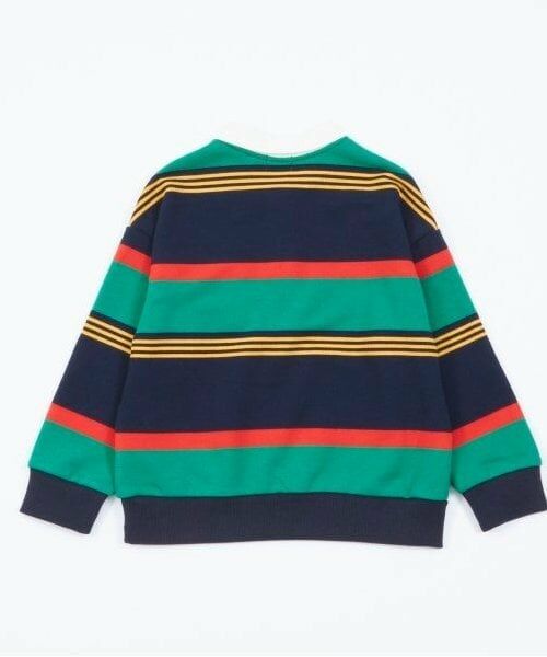 KP / ケーピー ポロシャツ | KPBOY(ケーピーボーイ)パネルボーダーポロ衿トレーナー(100～160) | 詳細7