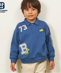 KP / ケーピー スウェット | KPBOY(ケーピーボーイ)衿付きワッペンプリントトレーナー(100～150)