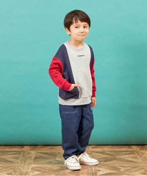 KP / ケーピー スウェット | KPBOY(ケーピーボーイ)切り替えポケット付きトレーナー(100～150) | 詳細1