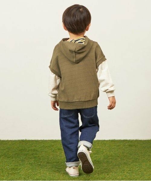 KP / ケーピー スウェット | KPBOY(ケーピーボーイ)レイヤード風フード付きトレーナー(110～160) | 詳細3