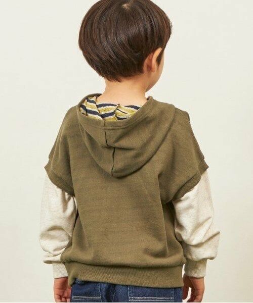 KP / ケーピー スウェット | KPBOY(ケーピーボーイ)レイヤード風フード付きトレーナー(110～160) | 詳細4