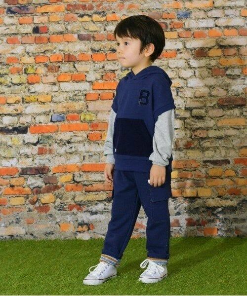 KP / ケーピー スウェット | KPBOY(ケーピーボーイ)レイヤード風フード付きトレーナー(110～160) | 詳細5