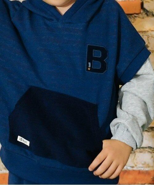 KP / ケーピー スウェット | KPBOY(ケーピーボーイ)レイヤード風フード付きトレーナー(110～160) | 詳細6