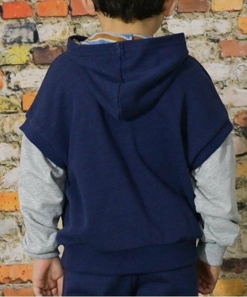 KP / ケーピー スウェット | KPBOY(ケーピーボーイ)レイヤード風フード付きトレーナー(110～160) | 詳細7