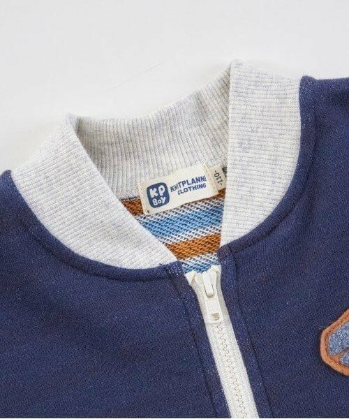 KP / ケーピー カーディガン・ボレロ | KPBOY(ケーピーボーイ)裏ボーダー恐竜ワッペン羽織(80～130) | 詳細9