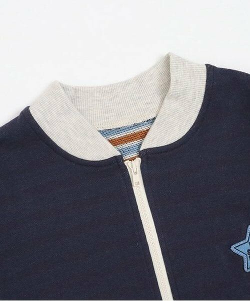 KP / ケーピー カーディガン・ボレロ | KPBOY(ケーピーボーイ)裏ボーダー星ワッペン羽織(140～160) | 詳細6