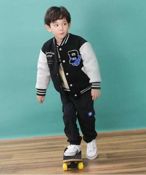 KP / ケーピー ブルゾン | KPBOY(ケーピーボーイ)恐竜ワッペンスタジャン(90～130) | 詳細1