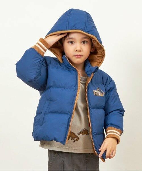 KP / ケーピー ブルゾン | KPBOY(ケーピーボーイ)ソロナ中綿恐竜ワッペンジャケット(90~130) | 詳細7