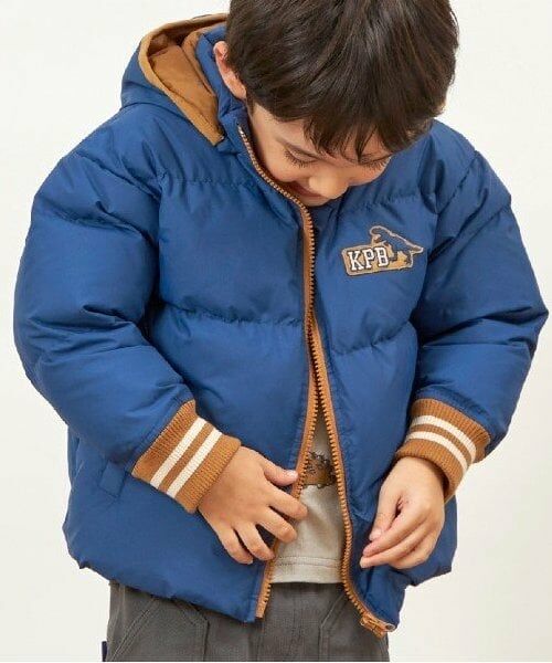 KP / ケーピー ブルゾン | KPBOY(ケーピーボーイ)ソロナ中綿恐竜ワッペンジャケット(90~130) | 詳細8