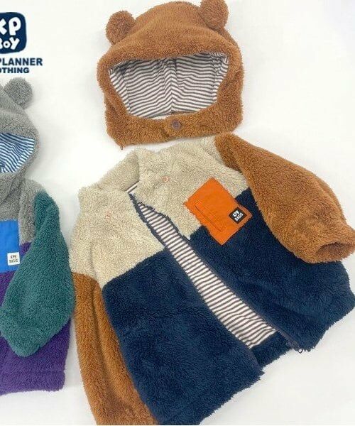 KP / ケーピー ブルゾン | KPBOY(ケーピーボーイ)クレイジークマボアジャケット(80～120)（紺）