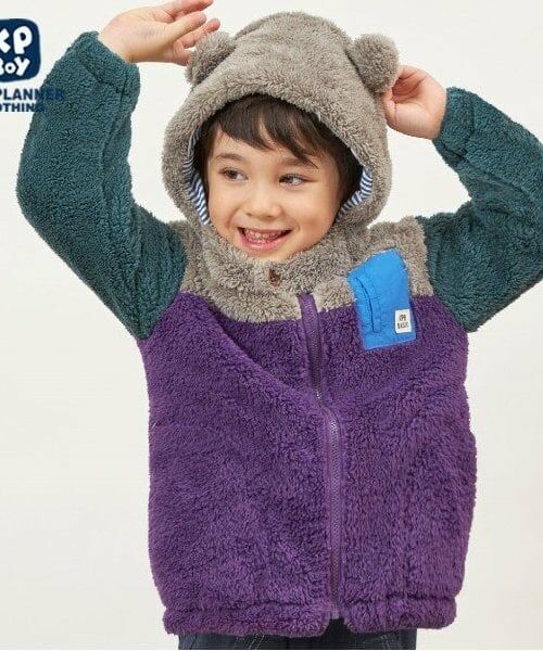 KP / ケーピー ブルゾン | KPBOY(ケーピーボーイ)クレイジークマボアジャケット(80～120)（パープル）