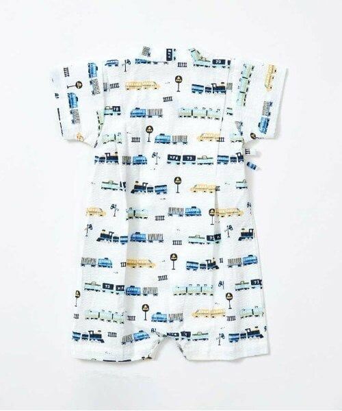 KP / ケーピー 着物・浴衣・小物類 | KPBOY(ケーピーボーイ)電車プリント甚平オール(Free) | 詳細1